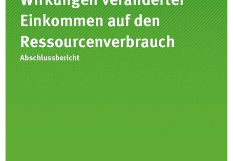 Titelseite der Publikation TEXTE 04/2021 Wirkungen veränderter Einkommen auf den Ressourcenverbrauch