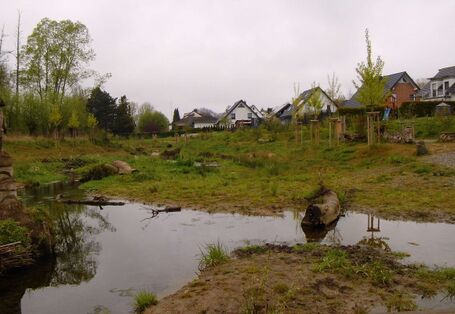 Fluss Werre und Häuser in Detmold