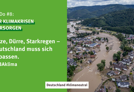 Grafik mit der Handlungsempfehlung Klimakrisen vorzubeugen 