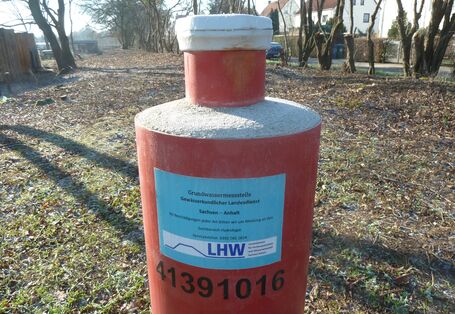 Die Grundwassermessstelle in Dessau. 