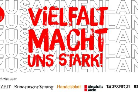Eine Grafik für die Kampagne "#Zusammenland – Vielfalt macht uns stark", um diese wichtige Botschaft in der Welt zu verteilen 