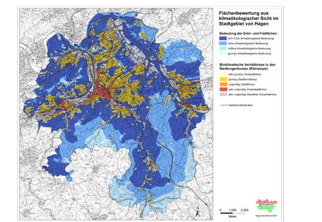 Flächenbewertung Klimatologie Stadt Hagen