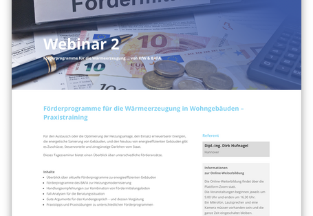Webinar Ausschreibung + Programm