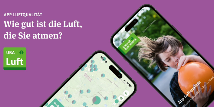 Wie gut ist die Luft die Sie atmen? Jetzt die App Luftqualität im Appstore (Apple und Android) herunterladen.