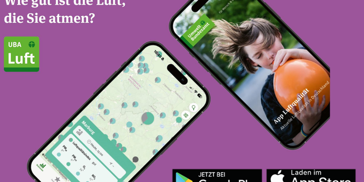 Wie gut ist die Luft die Sie atmen? Jetzt die App Luftqualität im Appstore (Apple und Android) herunterladen.