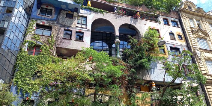 Fassade des Hundertwasserhauses in Wien