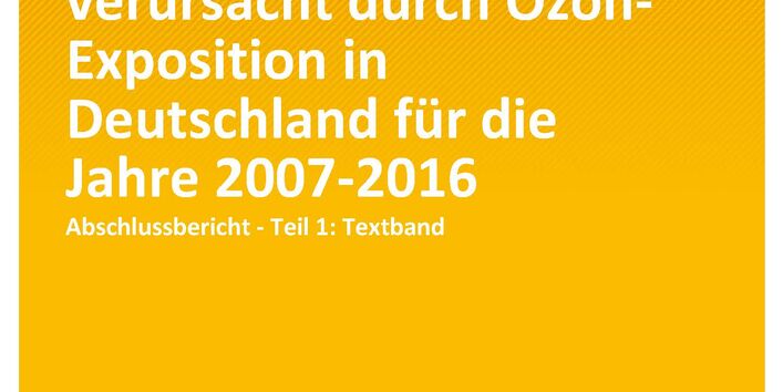 Cover des Berichts "Quantifizierung der Krankheitslast verursacht durch Ozon-Exposition in Deutschland für die Jahre 2007-2016"