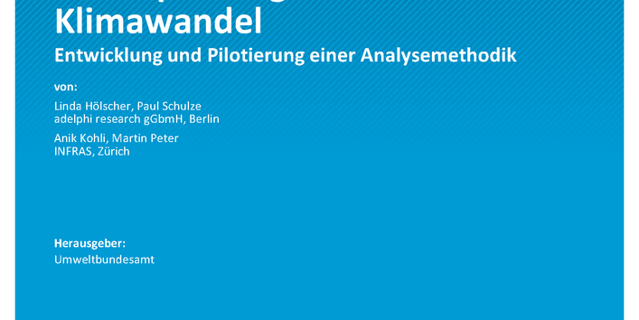 Cover des Berichts "Ausgaben des Bundes für die Anpassung an den Klimawandel"