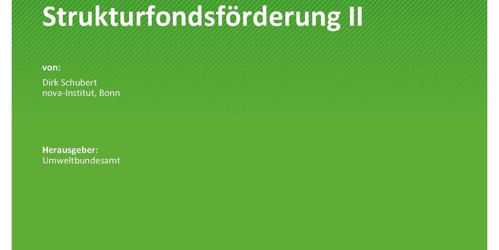 Cover des Berichts "Stärkung des Umweltschutzes in der EU-Strukturfondsförderung II"
