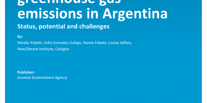 Cover of report "Mitigating agricultural greenhouse gas emissions in Argentina"