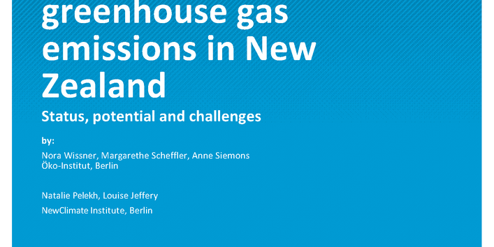 Cover of report "Mitigating agricultural greenhouse gas emissions in New Zealand"