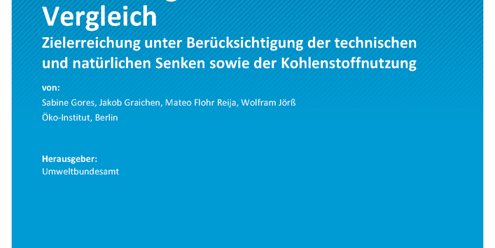 Cover des Berichts "Deutsche Szenarien zur Treibhausgasneutralität im Vergleich" 