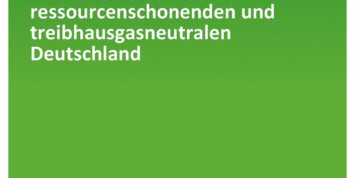 Cover des Berichts "Narrative einer erfolgreichen Transformation zu einem ressourcenschonenden und treibhausgasneutralen Deutschland"