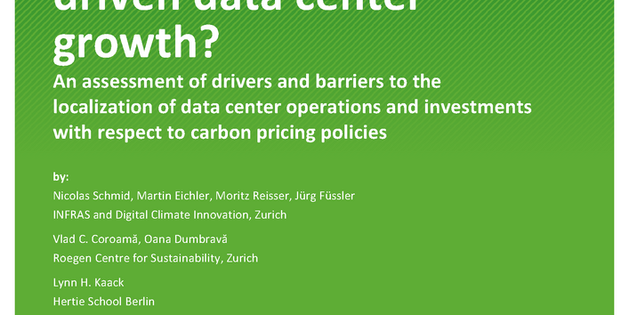 Cover of report "Carbon leakage in AI-driven data center growth?"