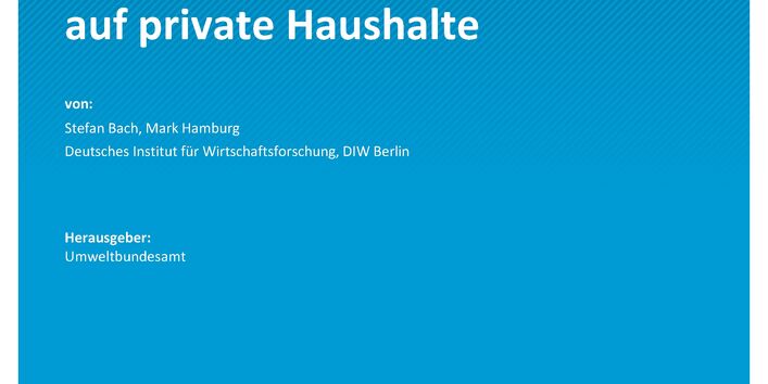 Cover des Berichts "Verteilungswirkungen des nationalen Emissionshandels auf private Haushalte"