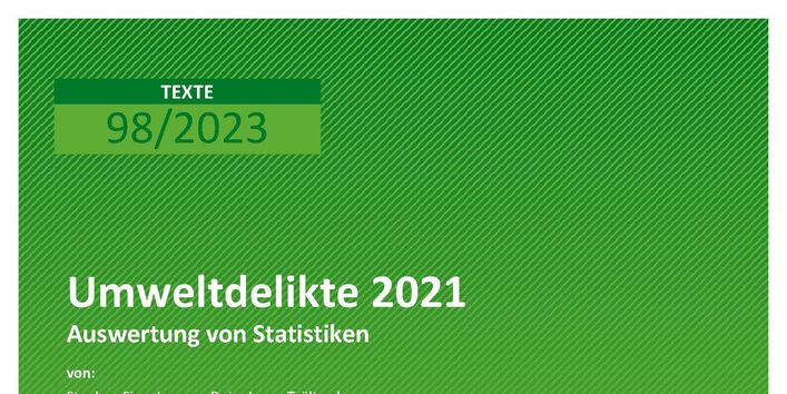 Cover des Berichts "Umweltdelikte 2021 – Auswertung von Statistiken"