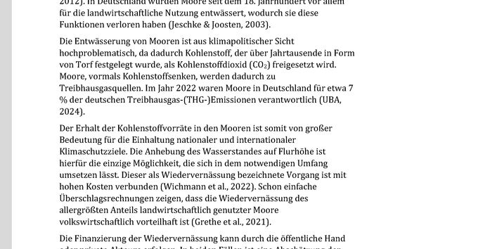 Cover des Factsheets "Ansätze zur Erfassung von Treibhausgasemissionen aus Mooren"