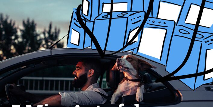 5 Minuten Autofahren entspricht 353 Minuten Ofen vorheizen.