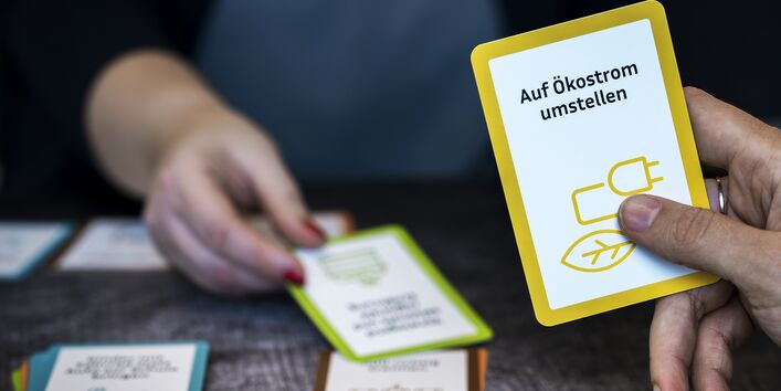Flexibel einsetzbar: Das Klimawaage-Kartenspiel