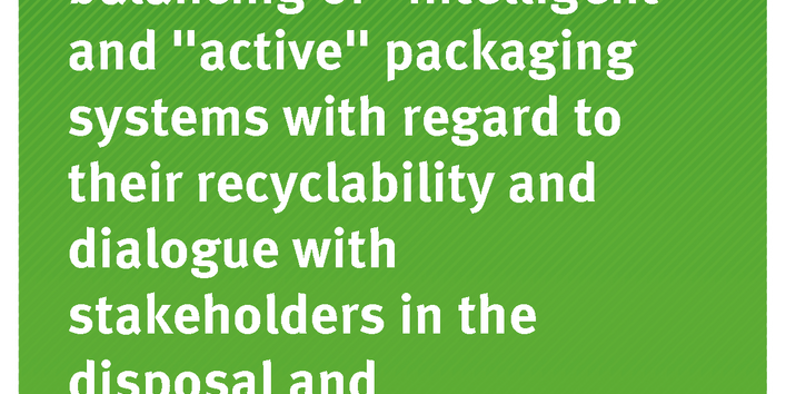 Cover of publication 22/2017 Environmentally-related balancing of "intelligent" and "active" packaging systems with regard to their recyclability and dialogue with stakeholders in the disposal and manufacturing industries
