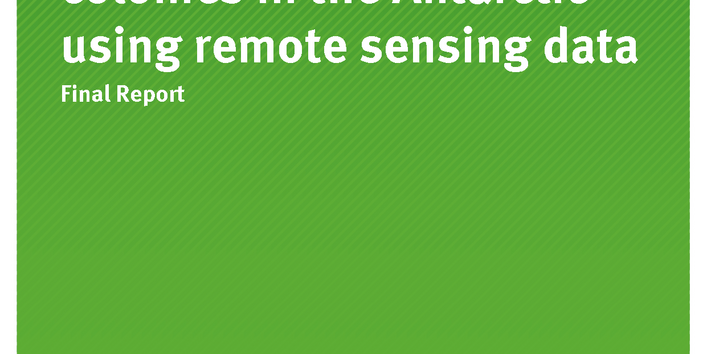 Cover of publication 30/2017 Monitoring penguin colonies in the Antarctic using remote sensing data