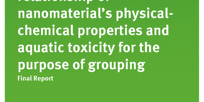 Cover of publication Texte 102/2017 Considerations about the relationship of nanomaterial’s physical-chemical properties and aquatic toxicity for the purpose of grouping