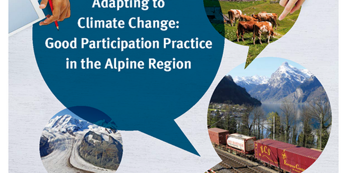 Cover of broschure Adapting to Climate Change: Good Participation Practice in the Alpine Region