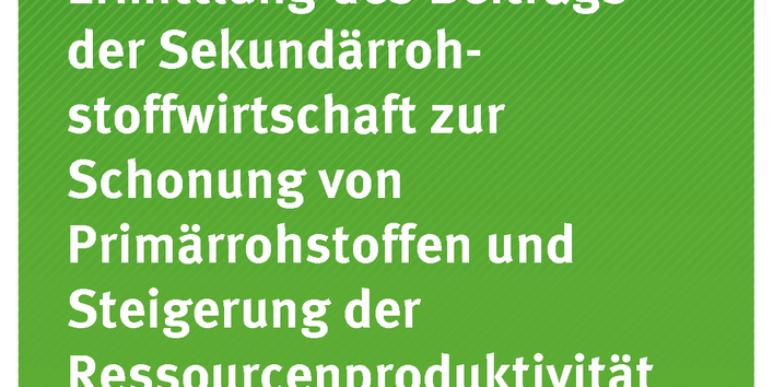Cover der Publikation TEXTE 34/2019 Stoffstromorientierte Ermittlung des Beitrags der Sekundärrohstoffwirtschaft zur Schonung von Primärrohstoffen und Steigerung der Ressourcenproduktivität