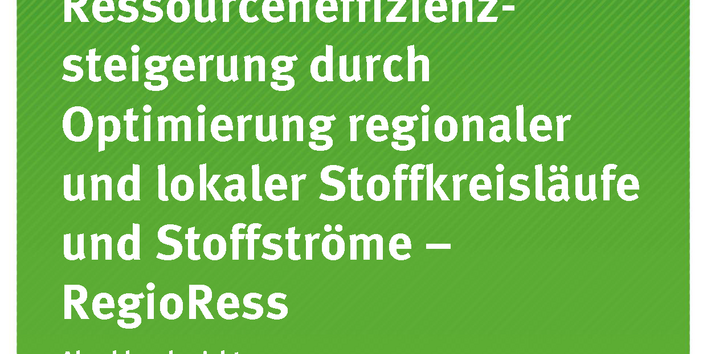 Cover der Publikation TEXTE 63/2019 Hemmnisse und Potenziale zur Ressourceneffizienz-steigerung durch Optimierung regionaler und lokaler Stoffkreisläufe und Stoffströme – RegioRess
