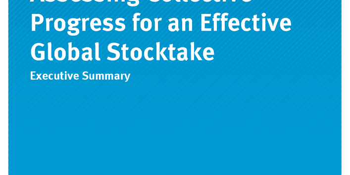 Cover of publication CLIMATE CHANGE 41/2019 Tackling the Challenges of Assessing Collective Progress for an Effective Global Stocktake