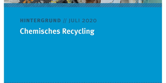 Cover des Hintergrundpapiers Chemisches Recycling