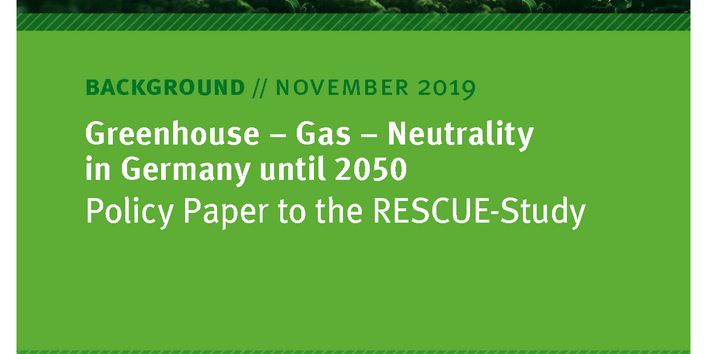 Cover of broschure Greenhouse – Gas – Neutrality in Germany until 2050