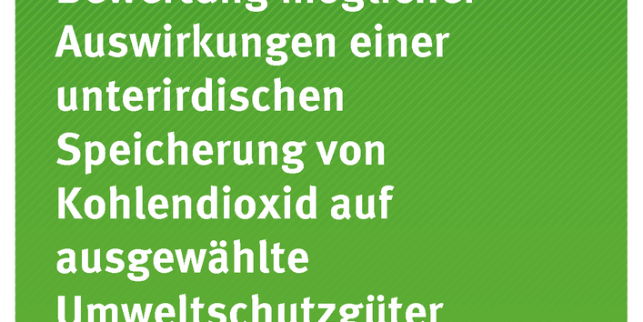 Cover der Publikation Texte 08/2018 Beschreibung und Bewertung möglicher Auswirkungen einer unterirdischen Speicherung von Kohlendioxid auf  ausgewählte Umweltschutzgüter