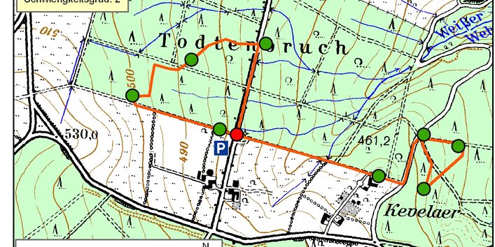 Kartendarstellung des Bodenlehrpfades