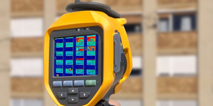 Фотография термографии зданий