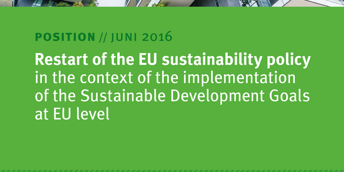 Restart of the EU sustainability policy