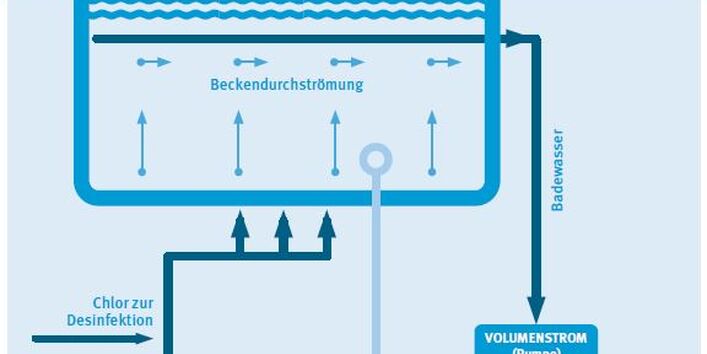 Infografik "Aufbereitung des Badebeckenwassers"