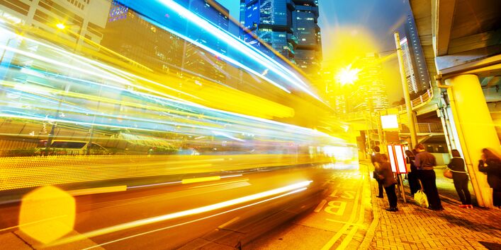 Verkehrslichter in der Stadt