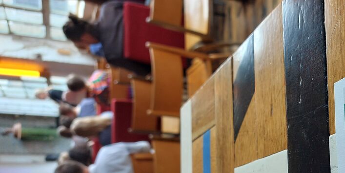 Blick von Factsheet in den Veranstaltungssaal