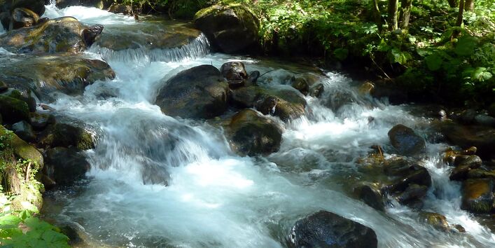 Bach in den Alpen