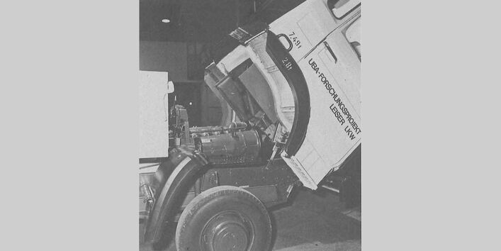 LKW-Fahrerhaus des UBA-Forschungsprojekts „Leiser LKW“