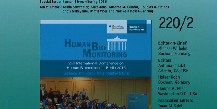 Titelseite des Sonderheftes „Human Biomonitoring 2016“