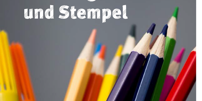 Titelseite der Ratgeber-Broschüre "Leitfaden zur umweltfreundlichen öffentlichen Beschaffung: Schreibgeräte und Stempel" des Umweltbundesamtes