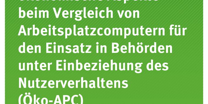 Cover des Endberichts Öko-APC