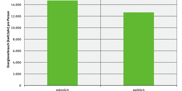 Gesamtenergieverbrauch pro Kopf nach Geschlecht