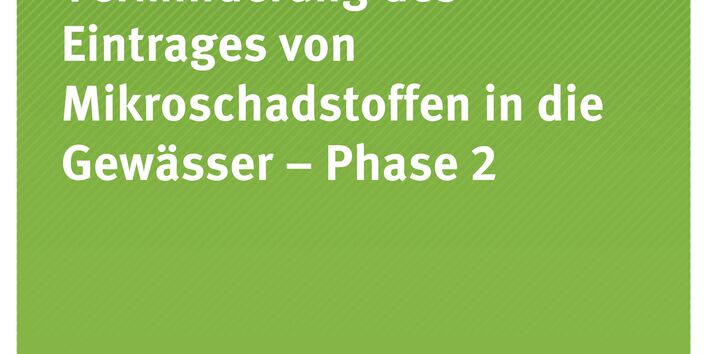 Maßnahmen zur Verminderung des Eintrages von Mikroschadstoffen in die Gewässer – Phase 2