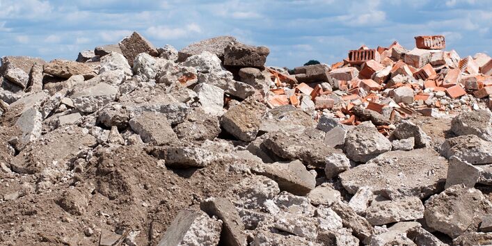 ein Haufen Bauschutt