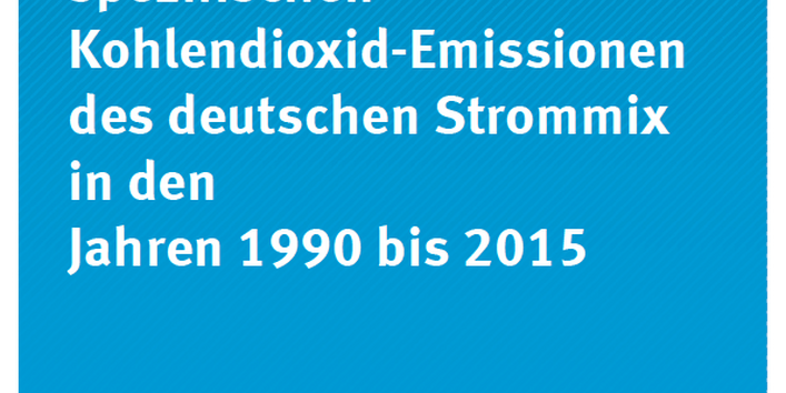 Cover Climate Change 26/2016 Entwicklung der spezifischen Kohlendioxid-Emissionen des deutschen Strommix in den Jahren 1990 bis 2015