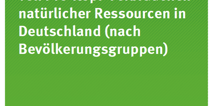 Cover Texte 39/2016 Repräsentative Erhebung von Pro-Kopf- Verbräuchen natürlicher Ressourcen in Deutschland (nach Bevölkerungsgruppen)