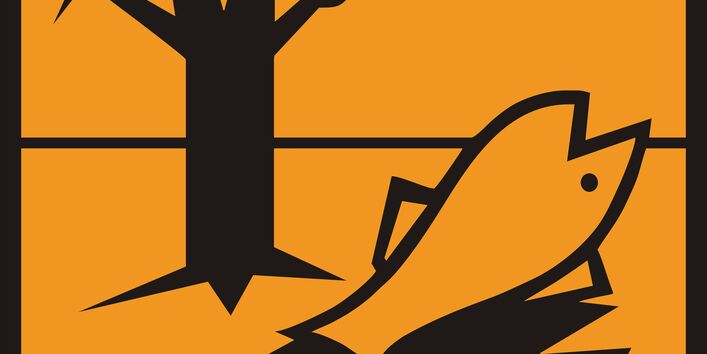 symbolisierter toter Fisch im Wasser